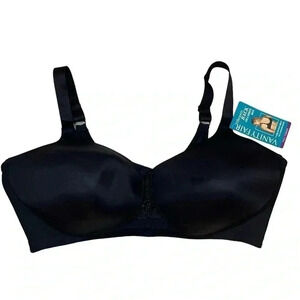 Vanity Fair full figure black bra sz  44 DDD